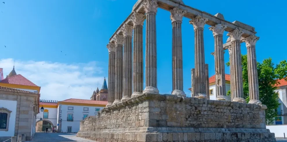 Templo Romano em Évora no Alentejo